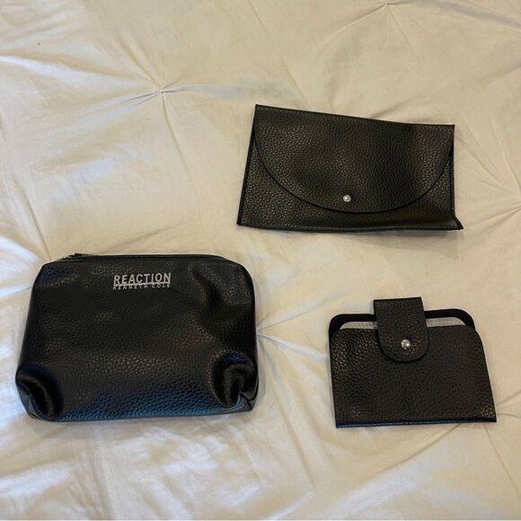 NWT Kenneth Cole Reaction Premstar Double Handle Black Purse Tote - Picture 10 of 13